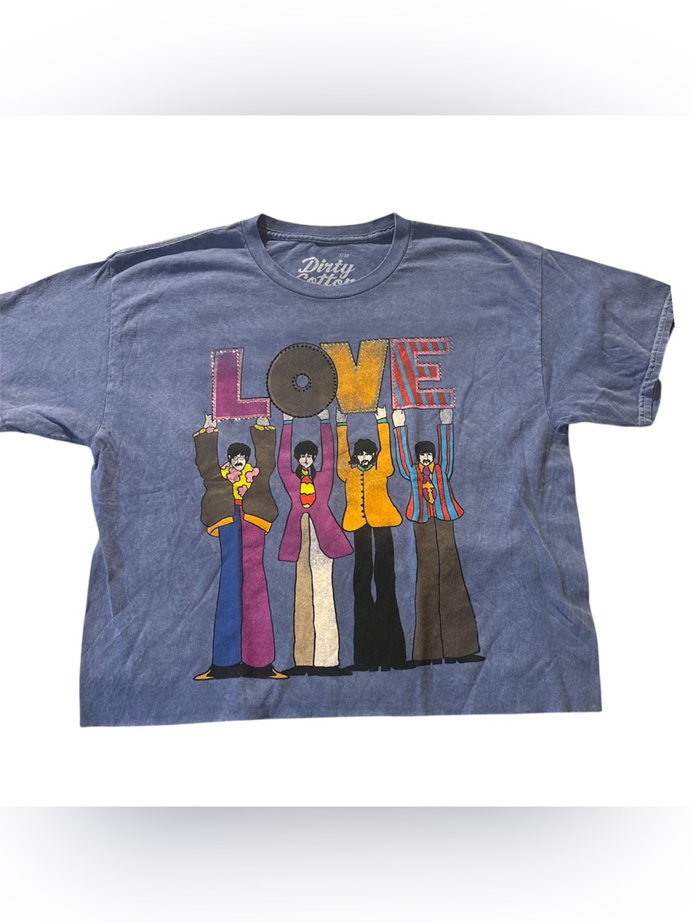 The Beatles Yellow Submarine Love Crop Tee S/M NWOT Dirty Cotton Scoundrels
